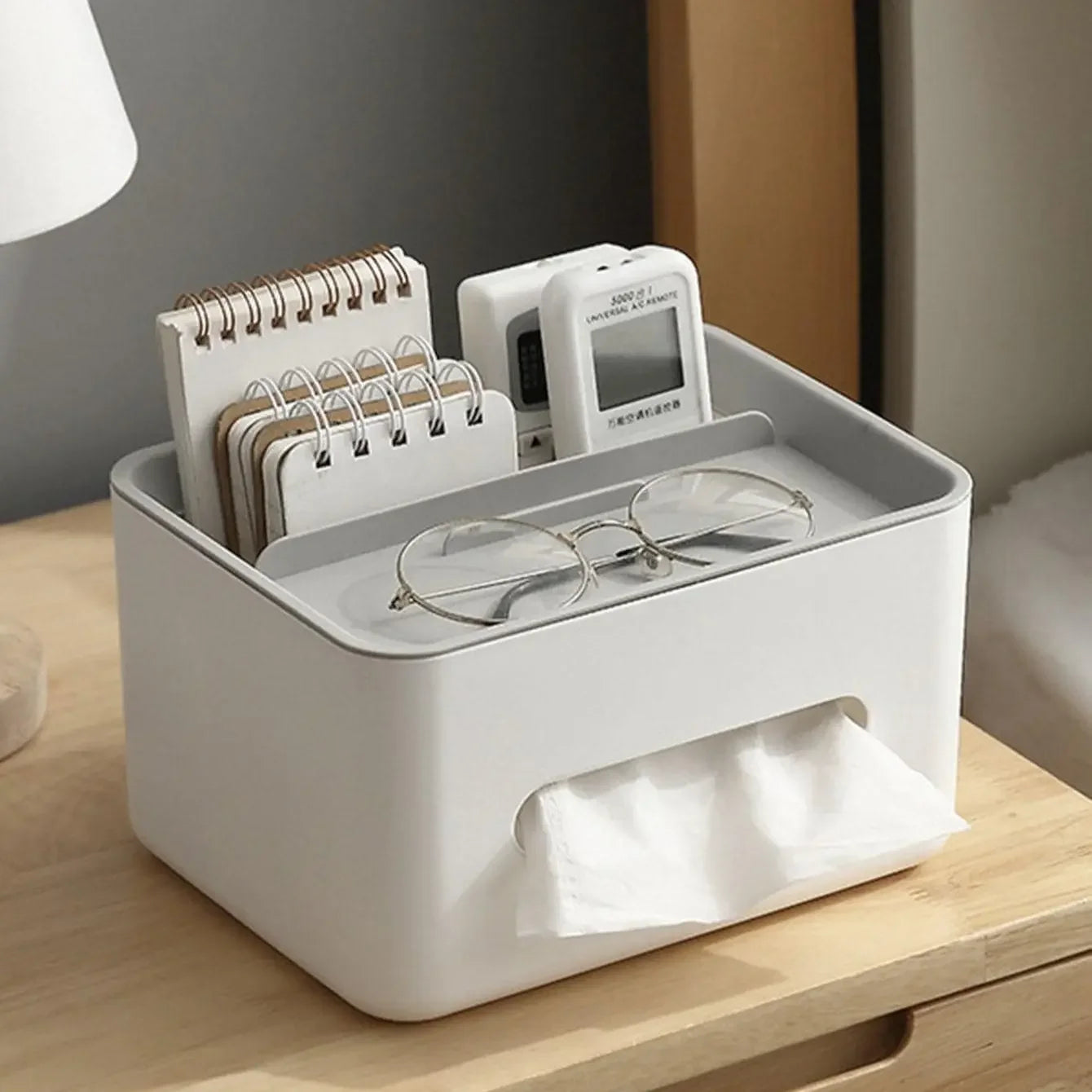1Pc-Multifunctional Desktop Storage Box Bathroom Living Room Remote Control Debris Tissue Storage Box Office Storage Box